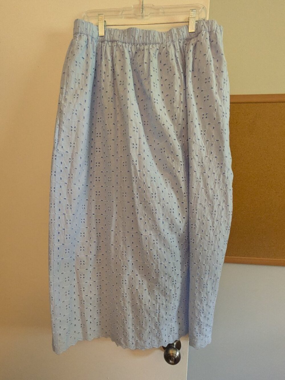 Large Universal Thread Blue Eyelet Skirt